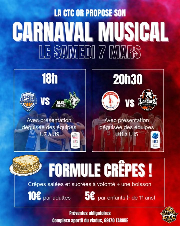 Soirée de la CTC OR – Carnaval Musical | Samedi 7 mars 2026